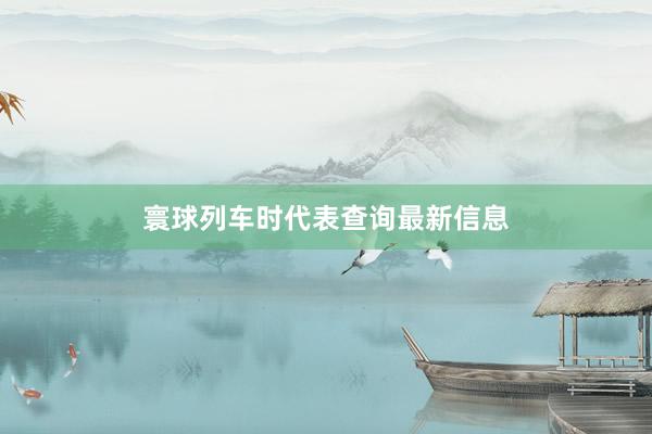 寰球列车时代表查询最新信息